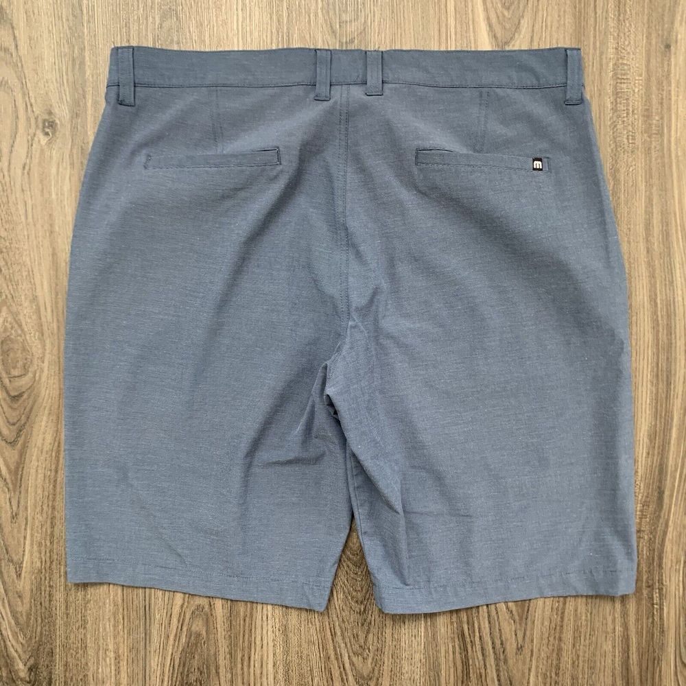 Travis Mathew Shorts Men 38 Pocket Button Lightweight Outdoors Blue Golf Stretch - Picture 3 of 8